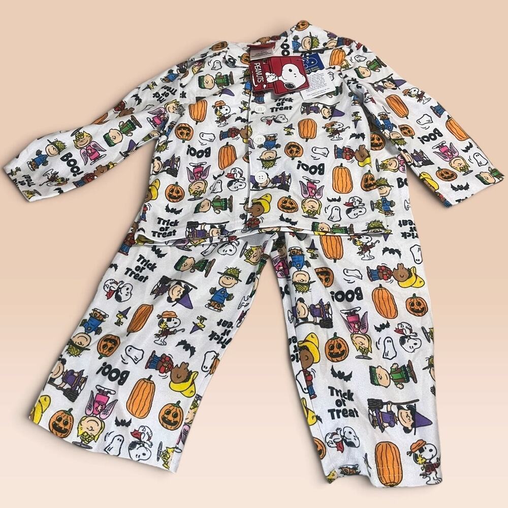 Peanuts Characters Halloween Pajama Set 4T NWT Pant and Shirt